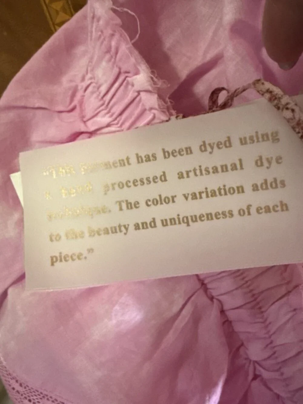 LoveShackFancy Ruffle Mini Skirt Pink Begonia Hand Tie Dye M NWT Cotton Lace